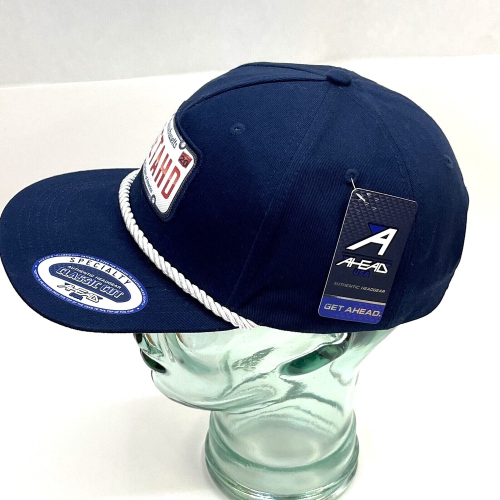 NEW Get A HD License Plate Cap Adjustable Ahead Rope Classic Hat Blue‎ Snapback - Picture 2 of 7